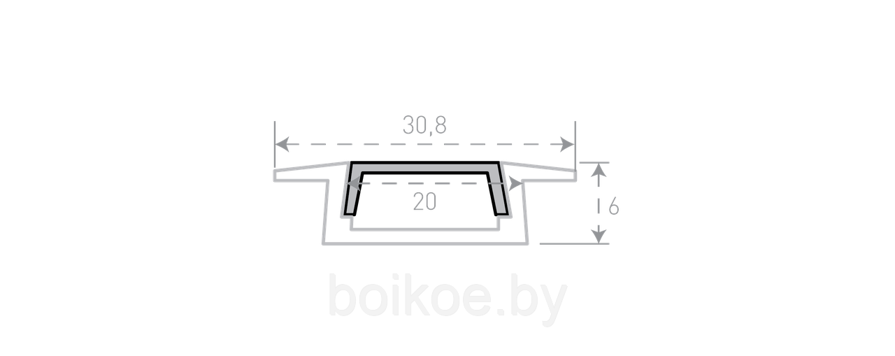 Профиль врезной светодиодный RC-3006 (2 м., комплект) - фото 4 - id-p73141742