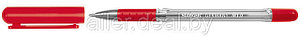 Ручка шариковая, STANGER резиновая вставка, красная, арт. 01