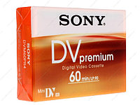 Видеокассета MiniDV Sony Premium 60мин., 5 шт./упаковка