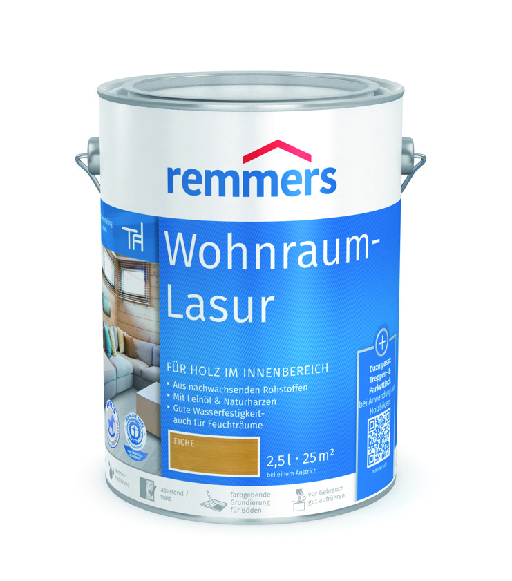 Remmers Wohnraum-Lasur, 2,5л - Эмульсия на основе пчелиного воска, смолы и льняного масла | Реммерс