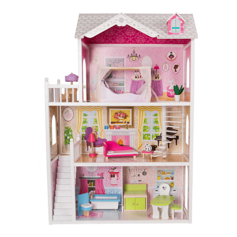 Кукольный домик Eco Toys California 4107WOG деревянный