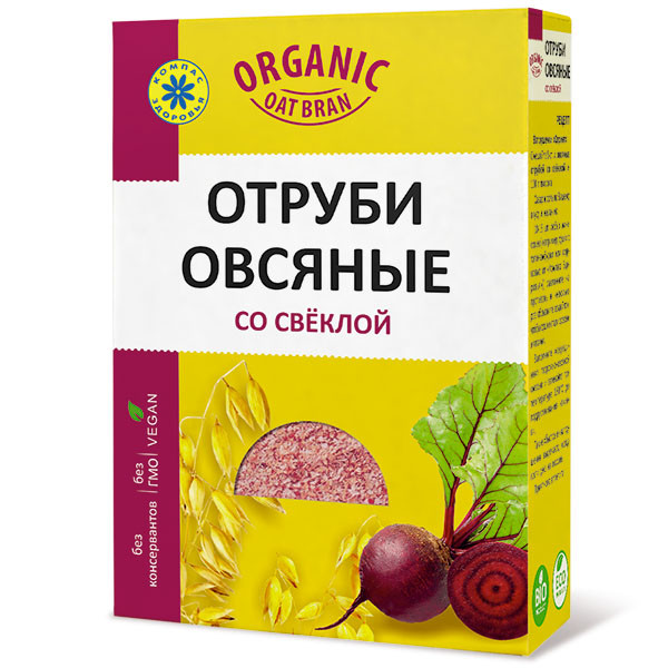 Отруби овсяные со свеклой, Компас здоровья, 200 гр