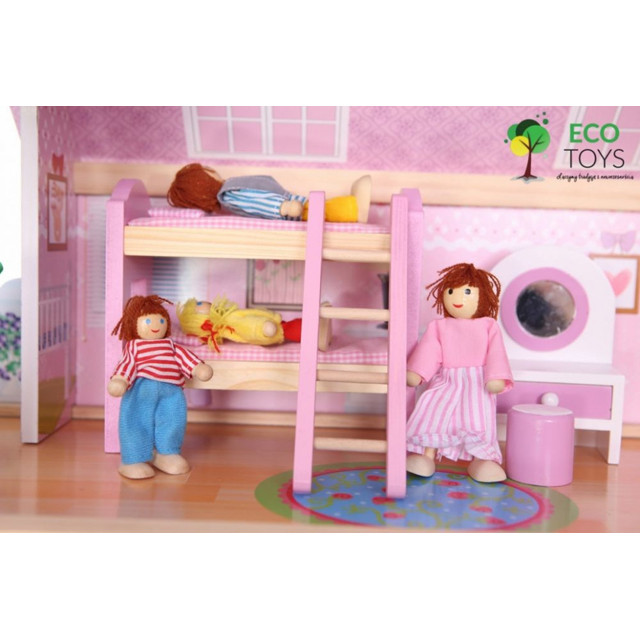Кукольный домик Eco Toys Residence Bajkowa 4110 деревянный - фото 8 - id-p73195713