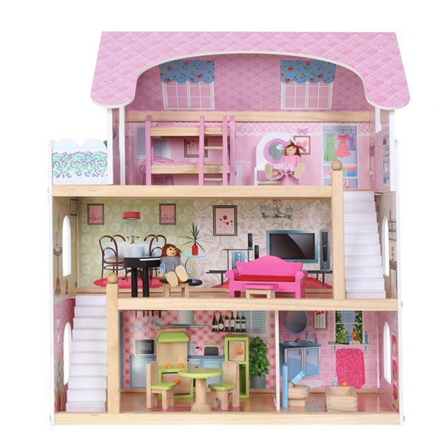Кукольный домик Eco Toys Residence Bajkowa 4110 деревянный