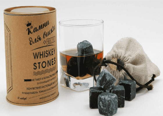 Камни для виски 12 штук со стаканом в тубусе - фото 1 - id-p69939009