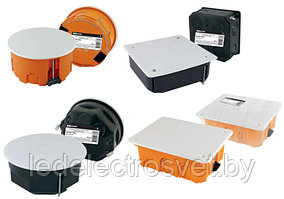 Установочная коробка СП D65х45мм, саморезы, пл. лапки, оранжевая, IP20