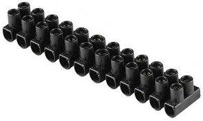 Зажим винтовой ЗВИ-10 полипропилен 1,5-6мм2 12пар 100°С черный