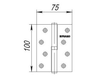 Петля съёмная левая или правая Fuaro 413-4 серебро - фото 2 - id-p73268253