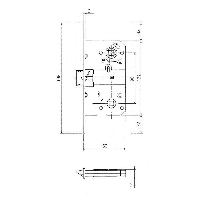 Защелка сантехническая AGB plastic Античная бронза - фото 2 - id-p73295632