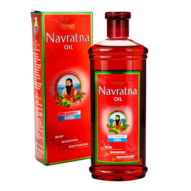 Масло Навратна Navratna oil, 100 мл - для массажа головы, роста волос - фото 1 - id-p73402195