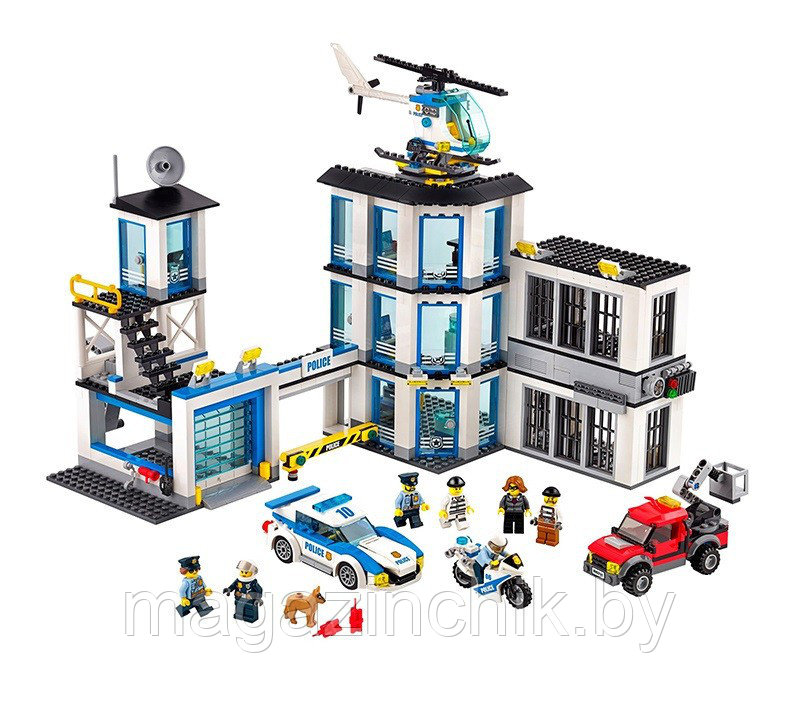 Конструктор 39058 Большой полицейский участок, 965 деталей аналог LEGO City (Лего Сити) 60141 - фото 3 - id-p73413202