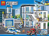 Конструктор 39058 Большой полицейский участок, 965 деталей аналог LEGO City (Лего Сити) 60141