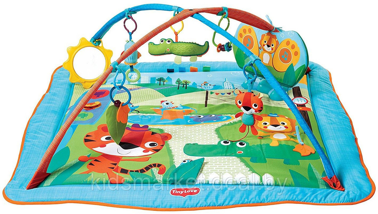 Детский развивающий коврик Tiny Love Gymini Kick & Play Городское сафари - фото 1 - id-p73425779