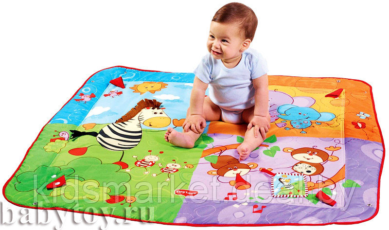 Детский развивающий коврик Tiny Love Gymini Move & Play Разноцветное сафари - фото 4 - id-p73425796