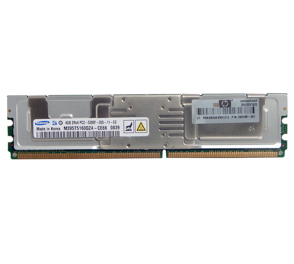 397415-B21 416473-001 серверная память HP 4Gb (1x4Gb) 667MHz PC2-5300F-5 2Rx4, FBDIMM