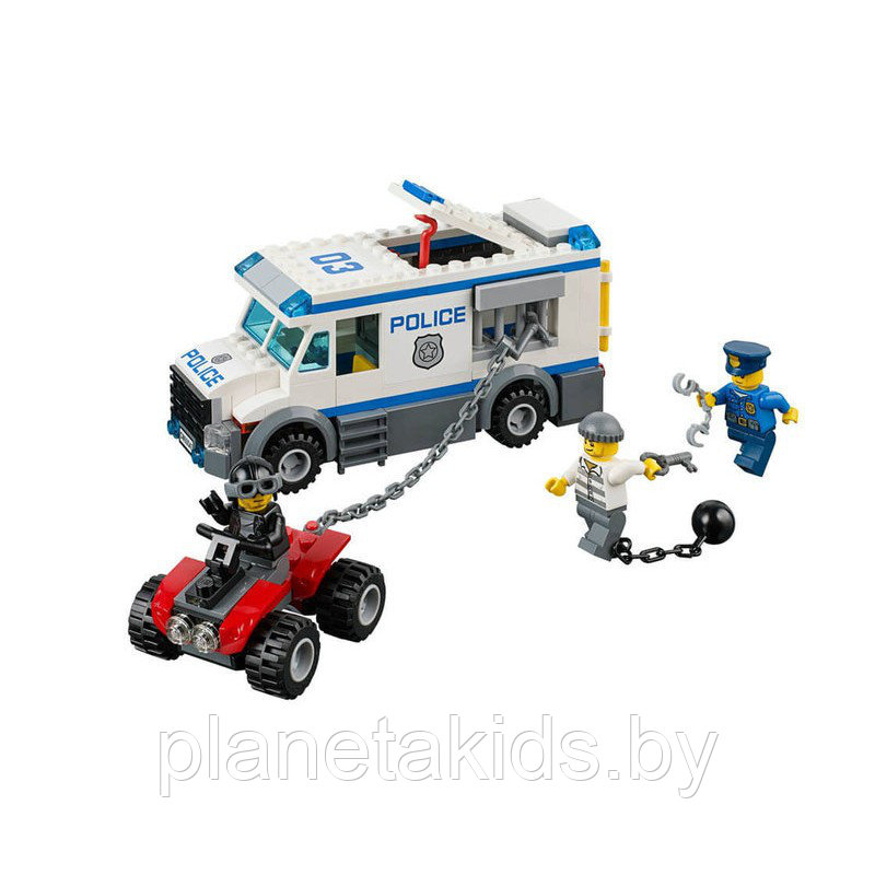Конструктор Bela 10418 Автомобиль для перевозки заключённых, 198 деталей аналог LEGO City (Лего Сити) - фото 2 - id-p73432874