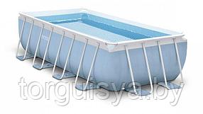 28316 Каркасный бассейн PRISM FRAME POOL. 400x200x100см Intex + фильтр-насос, лестница