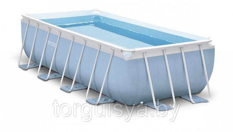 28316 Каркасный бассейн PRISM FRAME POOL. 400x200x100см Intex + фильтр-насос, лестница - фото 1 - id-p73440178