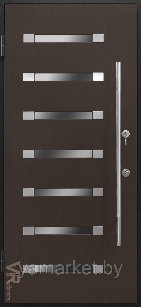 Дверь входная металлическая "Ваша рамка" Inox S-5 - фото 1 - id-p73441355