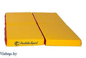 Мат № 11 (100 x 100 x 10) складной 4 сложения Perfetto Sport красно-жёлтый