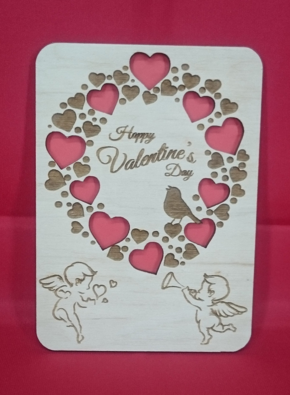 Открытка "Happy Valentine's day!" с купидонами и сердцами - фото 6 - id-p73491880