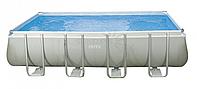 26362 Каркасный бассейн Ultra Frame 732х366х132см, Intex + песочный фильтр-насос 7900л\ч, лестница, тент, подстилка
