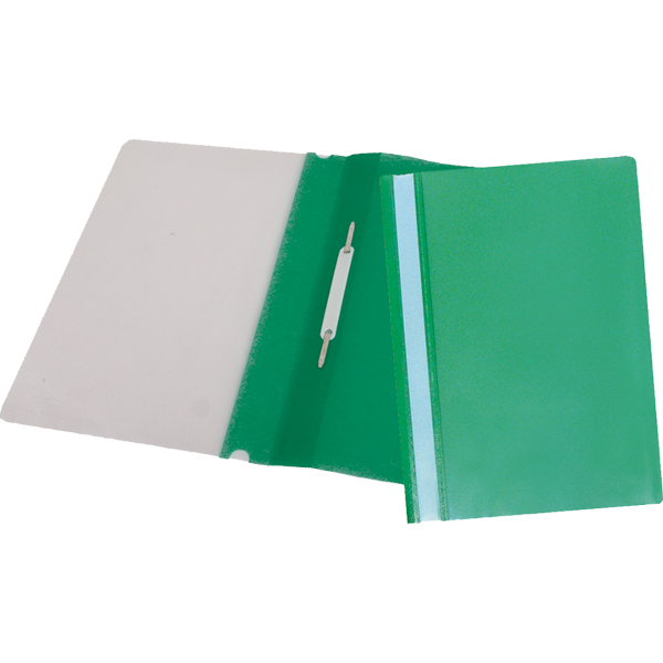 Папка-скоросшиватель А4 с прозрачной обложкой зелёная (цена с НДС) - фото 1 - id-p73503469