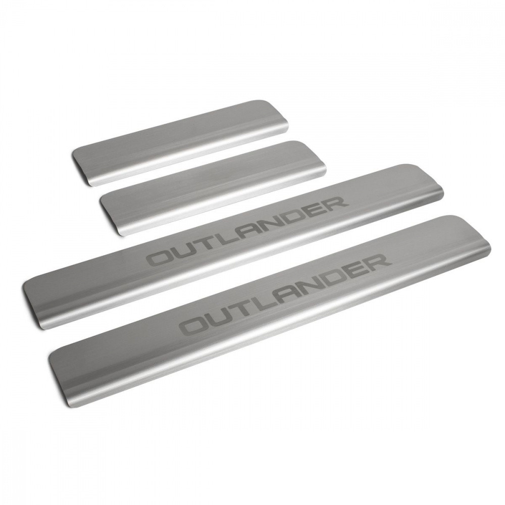 Накладки на пороги Mitsubishi Outlander 2015-, нержавеющая сталь, 4 шт.