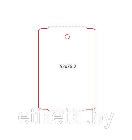 Картонная этикетка 52х76,2