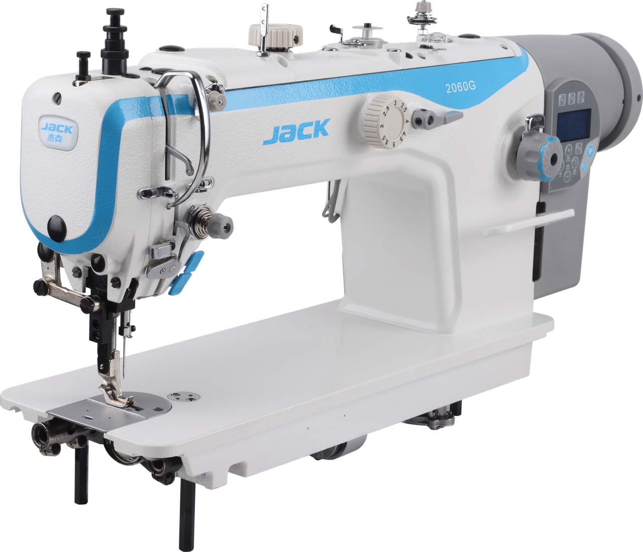 Промышленная швейная машина JACK 2060GHC-4Q одноигольная стачивающая с тройным транспортом