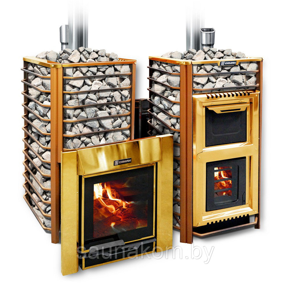 Печь-каменка Ермак 36 Сетка Люкс Gold