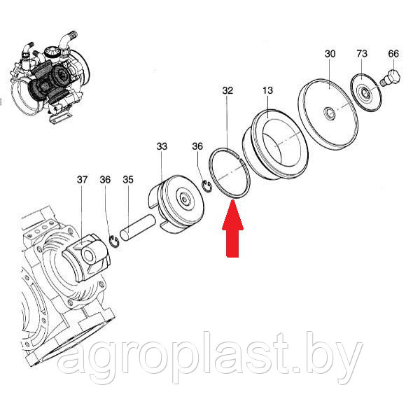 Поршневое кольцо к насосу AR cod.500260 - фото 3 - id-p73556803