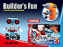 Игровой набор конструктор с шуруповертом  builders fun, 550 деталей арт.661-302, фото 2