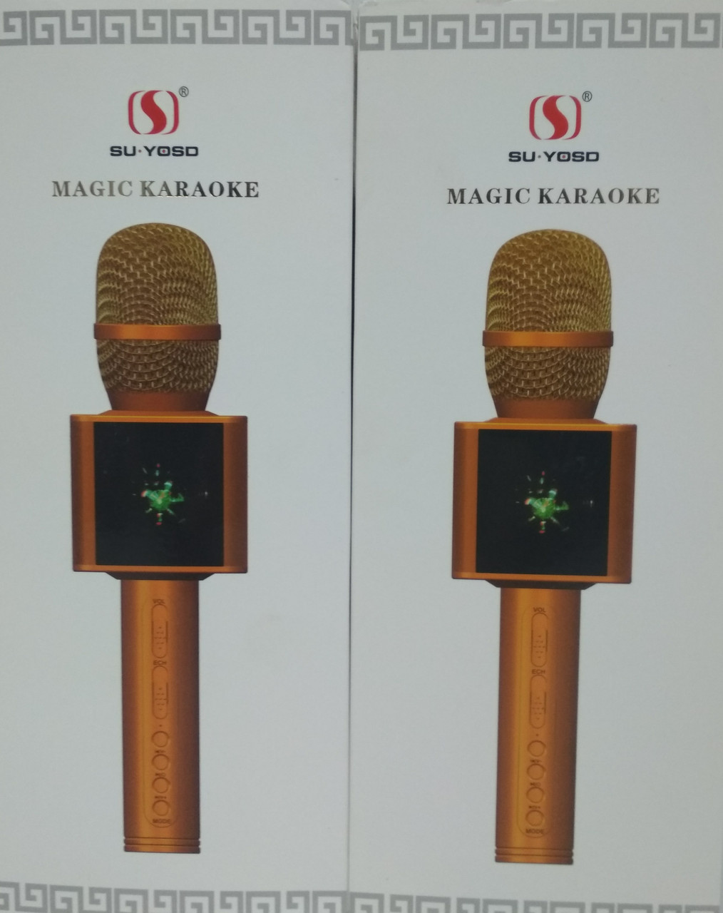 Беспроводной микрофон-караоке с встроенным динамиком Magic Karaoke Su Yosd YS-13 золотой - фото 5 - id-p73665944
