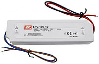 Компактный блок питания Mean Well пластик LPV-100-12 (12V, 100W, 8,3A, IP67)