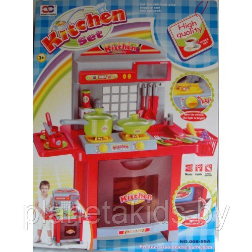 Детская кухня Kitchen Set 008-55A со светом и звуком (75х66см) - фото 1 - id-p73708905