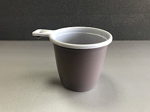 Чашка кофейная 200мл бело-корич.