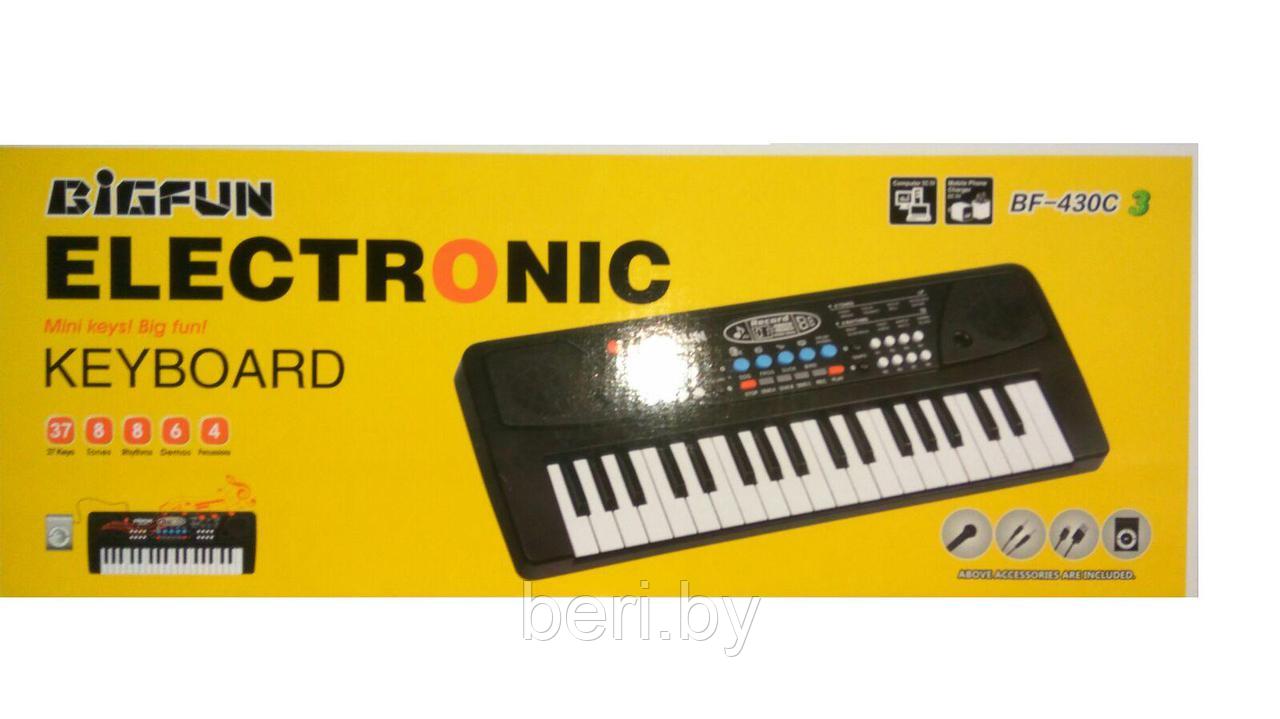 Детский синтезатор пианино BIGFUN BF-430C USB, с MP3 плеером, микрофоном - фото 4 - id-p73726123