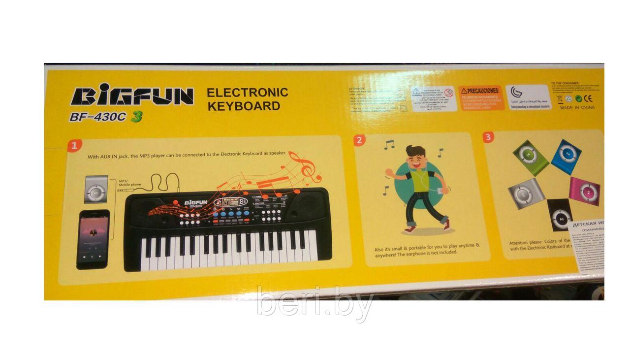 Детский синтезатор пианино BIGFUN BF-430C USB, с MP3 плеером, микрофоном - фото 5 - id-p73726123