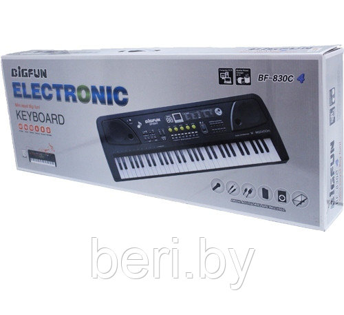 Детский синтезатор пианино BIGFUN BF-830C USB, с MP3 плеером, микрофоном - фото 2 - id-p73729870