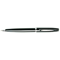 Ручка подарочная орпус черный с серебристой отделкой в футляре