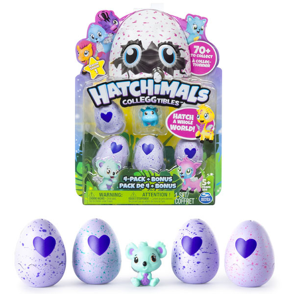 Hatchimals 19104 Хетчималс Коллекционная фигурка (4 штуки + бонус)