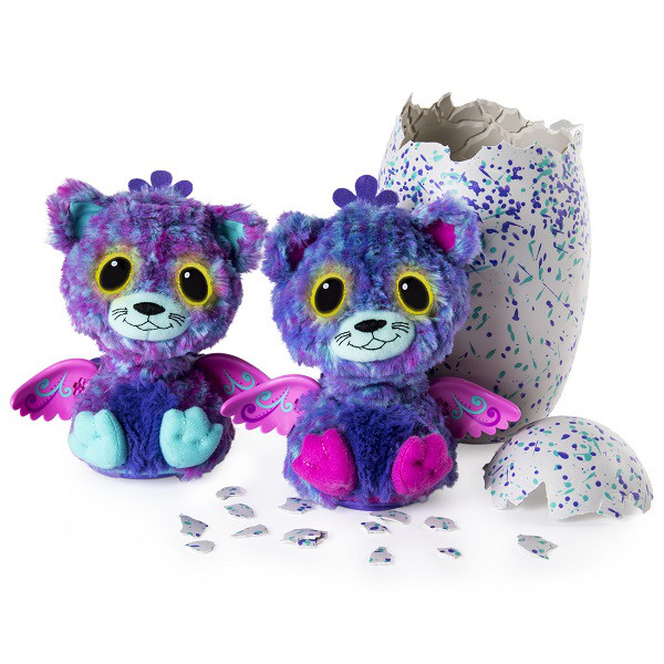 Hatchimals 19110-PURP Хетчималс сюрприз - близнецы интерактивные питомцы, вылупляющиеся из яйца