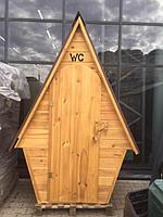 Туалет дачный деревянный "Теремок" из имитации бруса