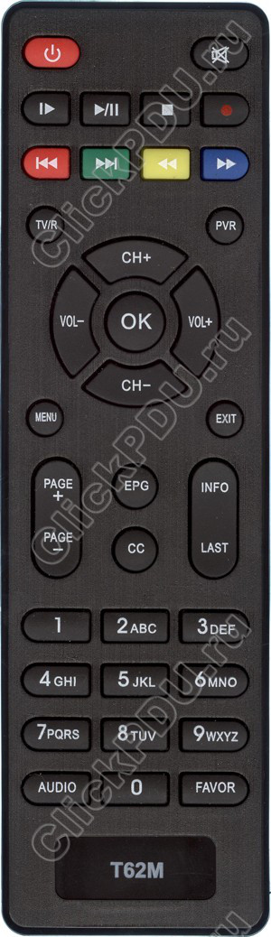 ПДУ для World Vision T70/T61М/T62D/Т62M DVB-T2 (серия HOB1493)