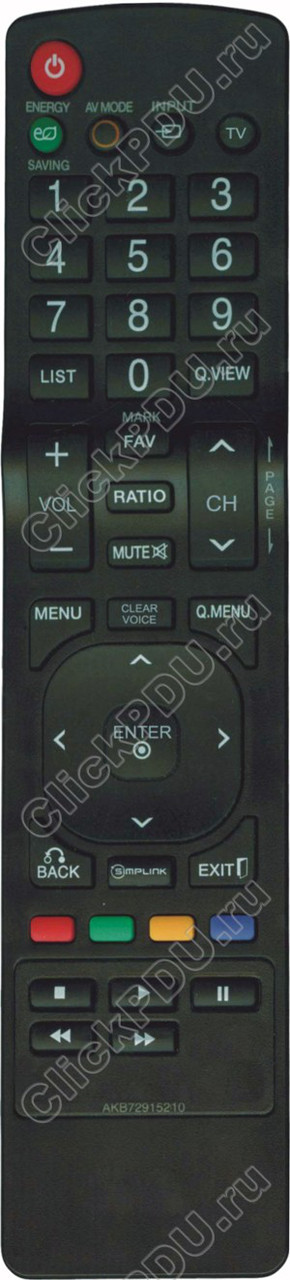 ПДУ для LG AKB72915210 LED TV   ic (серия HLG239)