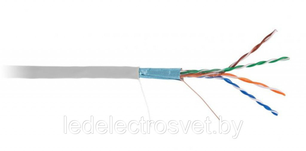 Кабель связи витая пара ШПД U/UTP 24AWG кат.5е 2х2х0.48мм PVC solid (500м) сер. (м) ITK BC1-C5E02-111 - фото 1 - id-p73750490