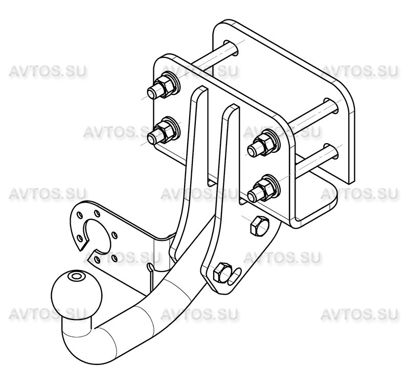 Фаркоп AvtoS для TOYOTA Hilux (2011-)