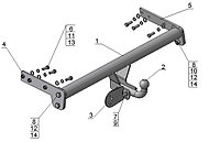 Фаркоп AvtoS для FORD Focus S-max (2006-2010)