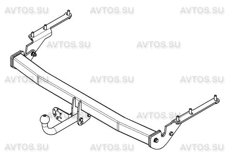 Фаркоп AvtoS для TOYOTA RAV-4(з/к на двери) (2005-2009)